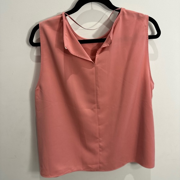 Zara Pink Sleeveless top with black tuxedo buttons sz XL - Picture 4 of 5